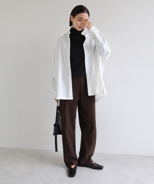 evernavy パンツ 裏起毛ポンチカーブパンツ レディース : ZOZOTOWN