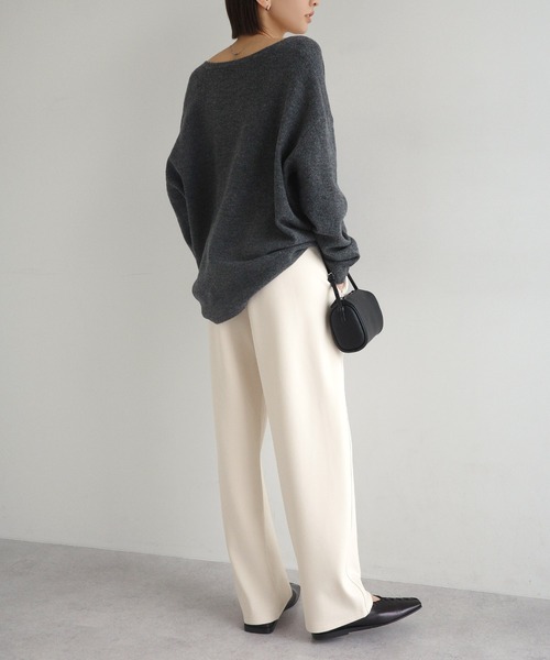evernavy パンツ 裏起毛ポンチカーブパンツ レディース : ZOZOTOWN