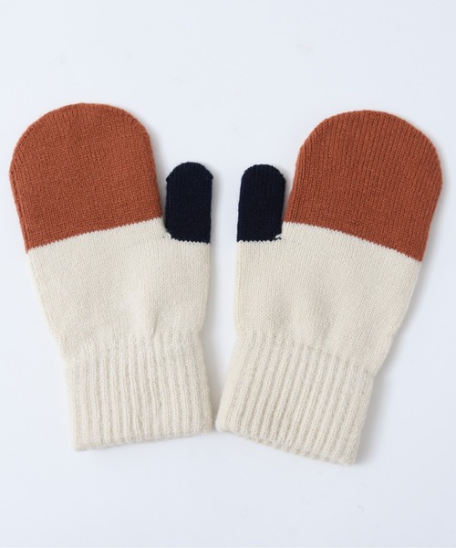 CALIFORNIA OUTFITTERS 手袋 8E30 バイカラー 無地配色 ニットミトン