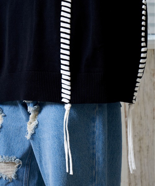 「L.H.P」 「Maison nine」ノースリーブニット FREE ホワイト メンズ_画像3