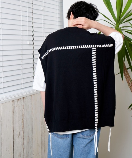 「L.H.P」 「Maison nine」ノースリーブニット FREE ホワイト メンズ_画像5