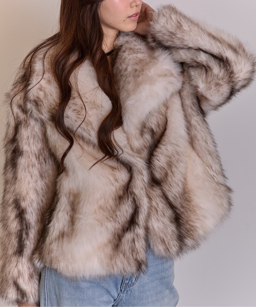 pumpkin port（パンプキンポート） コート アウター MIXカラーフェイク