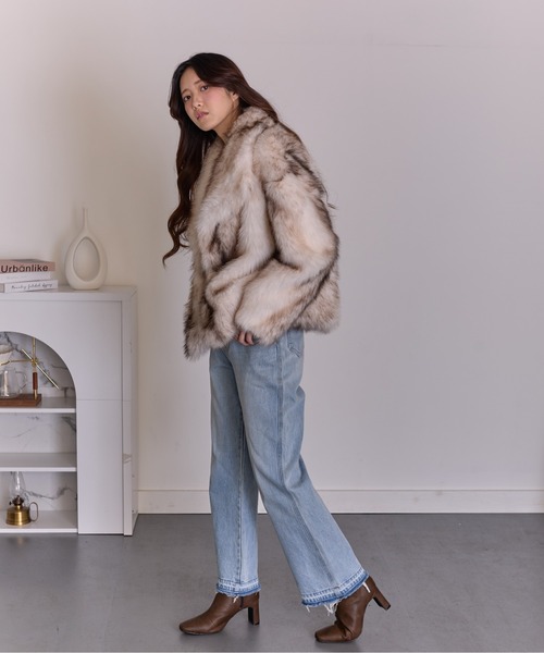 pumpkin port（パンプキンポート） コート アウター MIXカラーフェイク