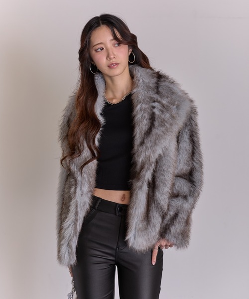 pumpkin port（パンプキンポート） コート アウター MIXカラーフェイク