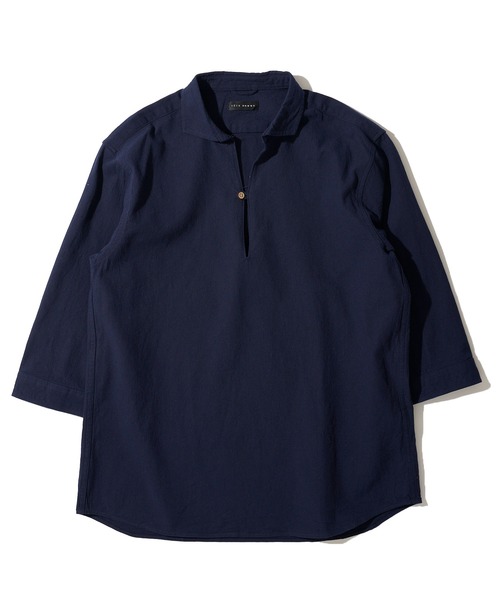 「TETE HOMME」 7分袖シャツ X-LARGE ネイビー メンズ_画像9