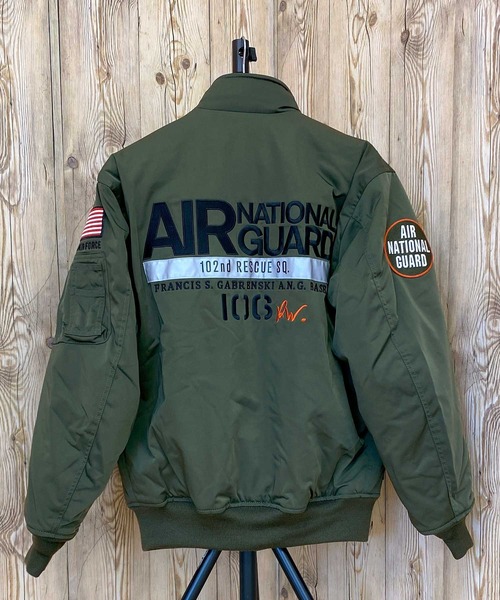 未使用！AVIREX ミリタリージャケット オリーブグリーン リアルムートン AVIREX（アヴィレックス） ミリタリーブルゾン X-LARGE オリーブ