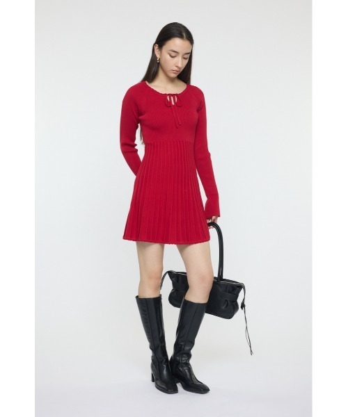 MOUSSY（マウジー） ワンピース PICO RIBBON ミニドレス : ZOZOTOWN