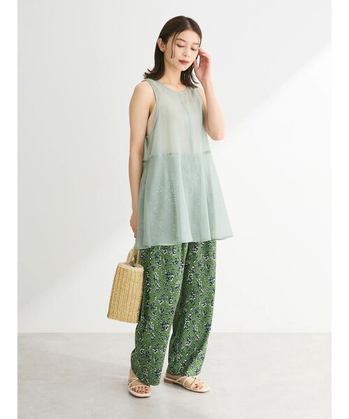 「Green Parks」 イージーパンツ FREE グリーン レディース_画像9