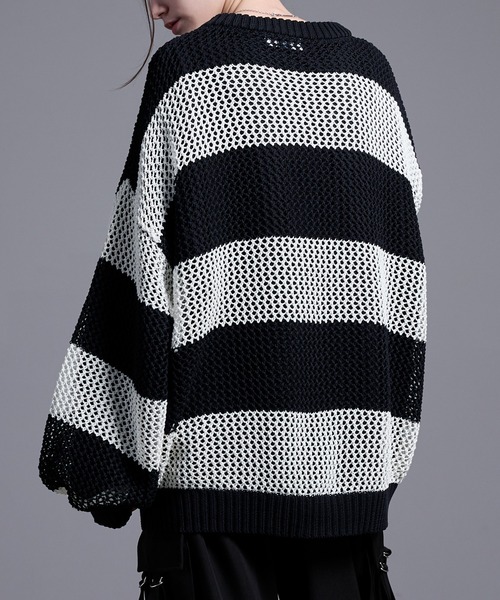 「Loose/ルース」 長袖ニット X-SMALL ホワイト メンズ_画像4