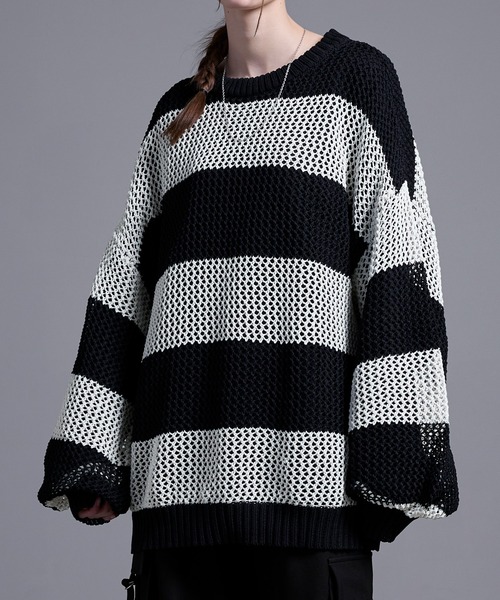 「Loose/ルース」 長袖ニット X-SMALL ホワイト メンズ_画像7