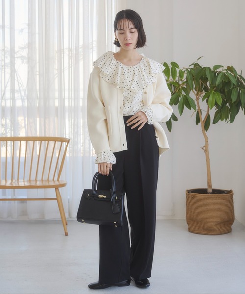 ANGIE カーディガン 金ボタン ゴールドボタン Vネックニット