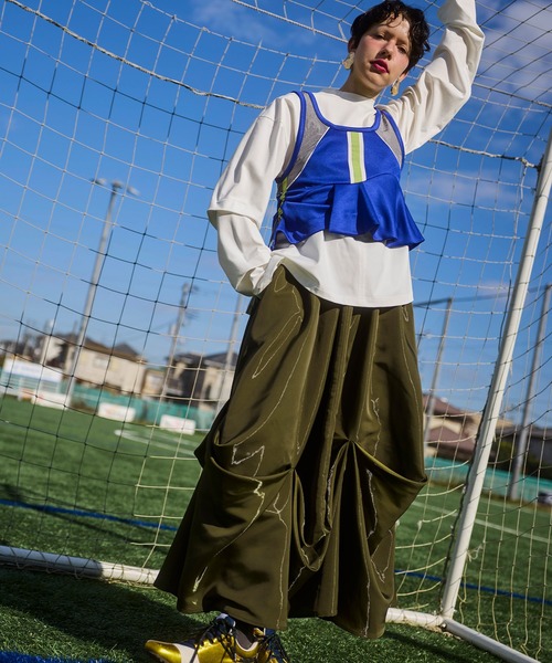 OMMO（オーエムエムオー） ロング スカート UP TUCK VOLUME SK