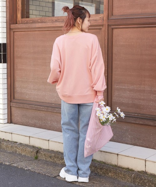 「w closet」 スウェットカットソー FREE ピンク レディース_画像7
