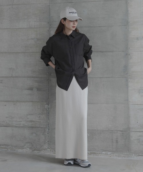 URBAN RESEARCH Sonny Label ブラウス シャツ ドビーチェックアシメ