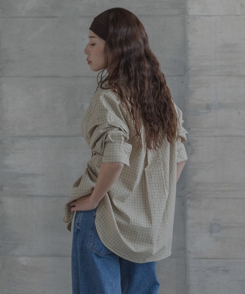 URBAN RESEARCH Sonny Label ブラウス シャツ ドビーチェックアシメ