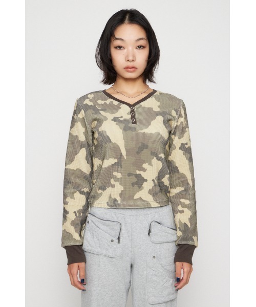 LAGUA GEM（ラグアジェム） tシャツ CAMOUFLAGE CUT トップス