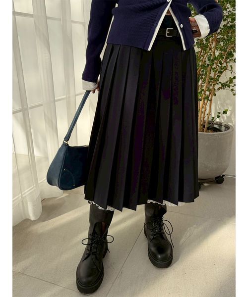 2026新品LILY BROWN ロングブーツ 24.5 LILY BROWN（リリーブラウン） ブーツ レースアップロングブーツ