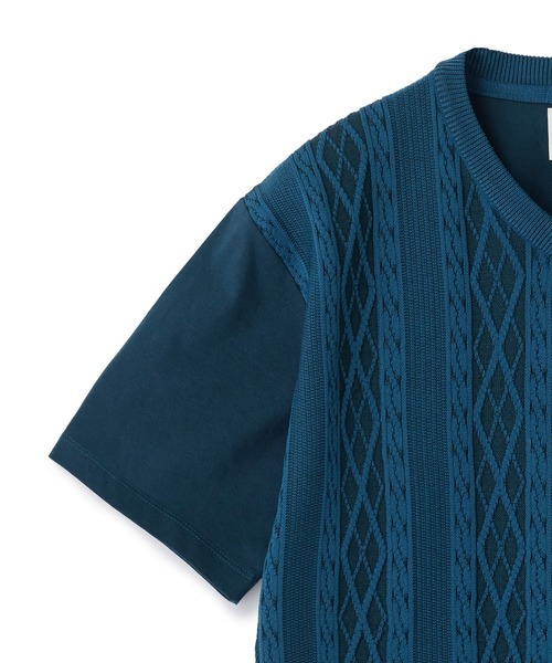 MEN'S BIGI（メンズビギ） tシャツ アラン調 ニットコンビTシャツ