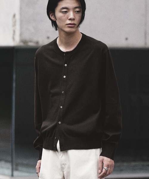 WYM LIDNM カーディガン T/C CREW COMPACT CARDIGAN メンズ レディース