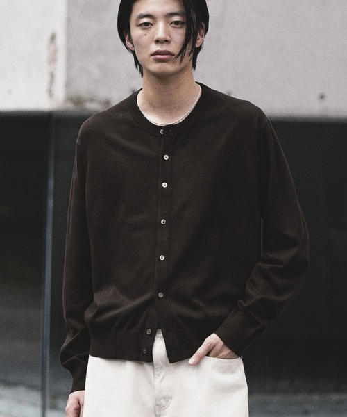 WYM LIDNM カーディガン T/C CREW COMPACT CARDIGAN メンズ レディース