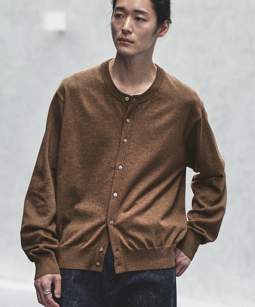 WYM LIDNM カーディガン T/C CREW COMPACT CARDIGAN メンズ レディース