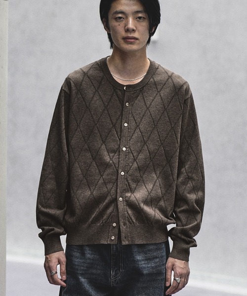 WYM LIDNM カーディガン T/C CREW COMPACT CARDIGAN メンズ レディース