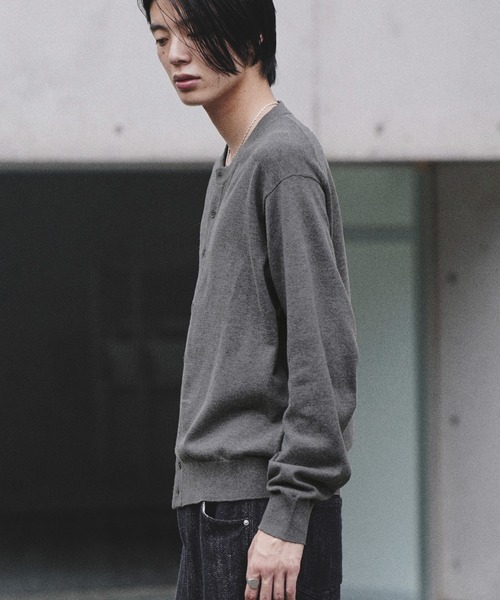WYM LIDNM カーディガン T/C CREW COMPACT CARDIGAN メンズ レディース