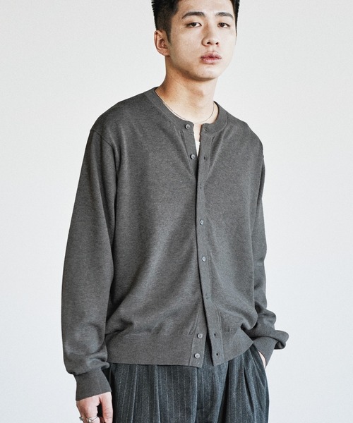 WYM LIDNM カーディガン T/C CREW COMPACT CARDIGAN メンズ レディース