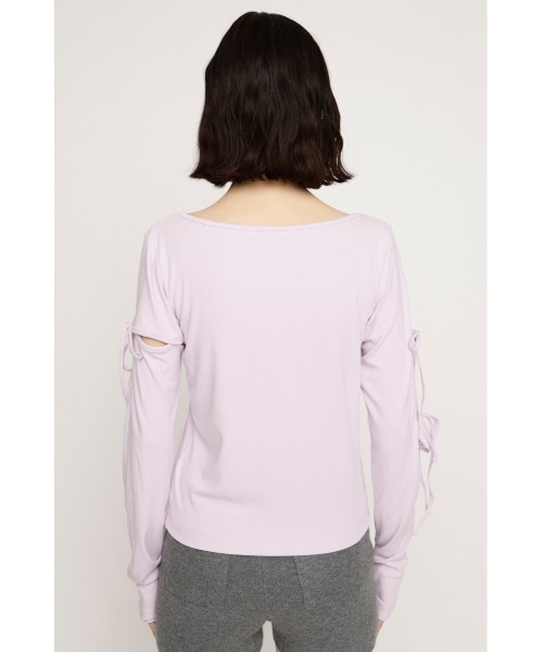SLY（スライ） tシャツ CUT OUT RIBBON TOPS カットアウトリボン