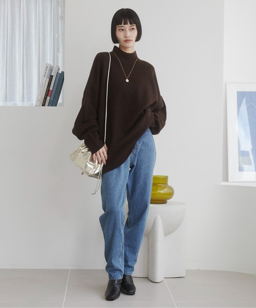 「ANGIE」 長袖ニット FREE レッド レディース_画像9