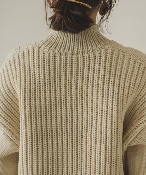 「rectangle」 長袖ニット FREE ブルー レディース_画像7