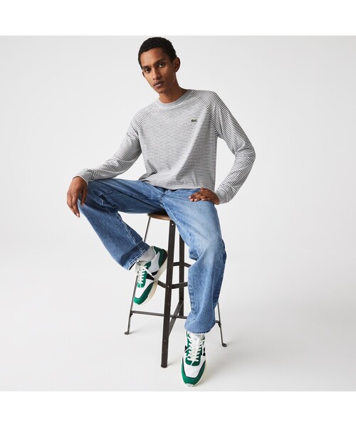 「LACOSTE」 長袖ニット 3 グレー メンズ