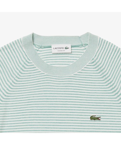 「LACOSTE」 長袖ニット 3 グレー メンズ