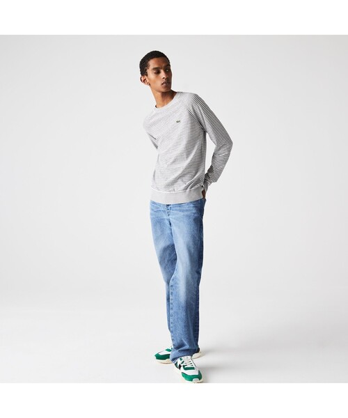 「LACOSTE」 長袖ニット 3 グレー メンズ