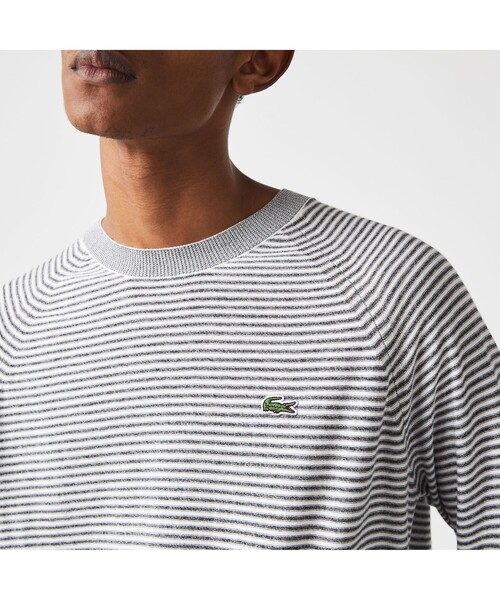 「LACOSTE」 長袖ニット 3 グレー メンズ