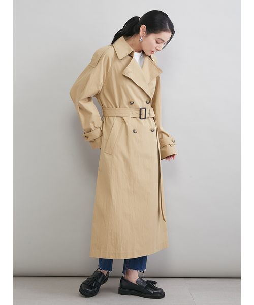 トレンチコート コート 撥水オーバーサイズトレンチコート レディース | Mila Owen | 07