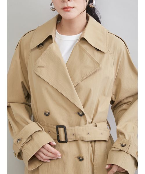 トレンチコート コート 撥水オーバーサイズトレンチコート レディース | Mila Owen | 11