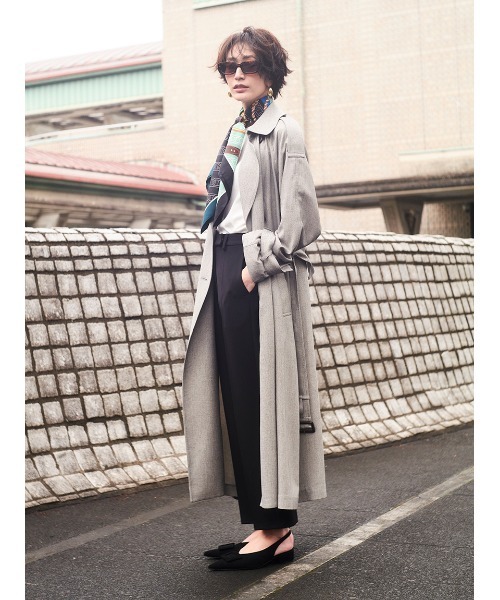 トレンチコート コート 撥水オーバーサイズトレンチコート レディース | Mila Owen | 04