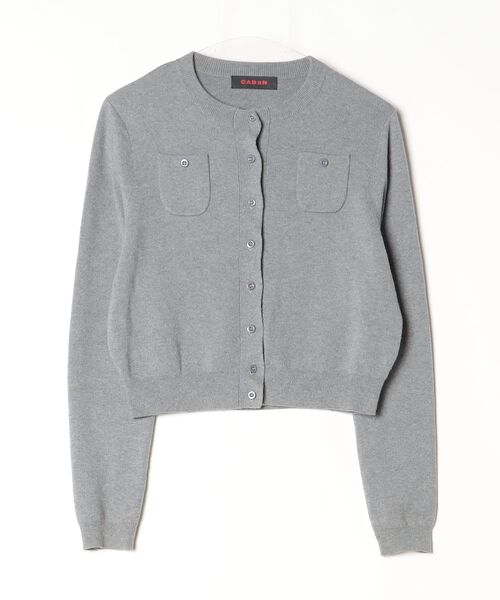 CABaN グレー カーディガン XS CABaN（キャバン） カーディガン コットンカシミヤ クルーネック