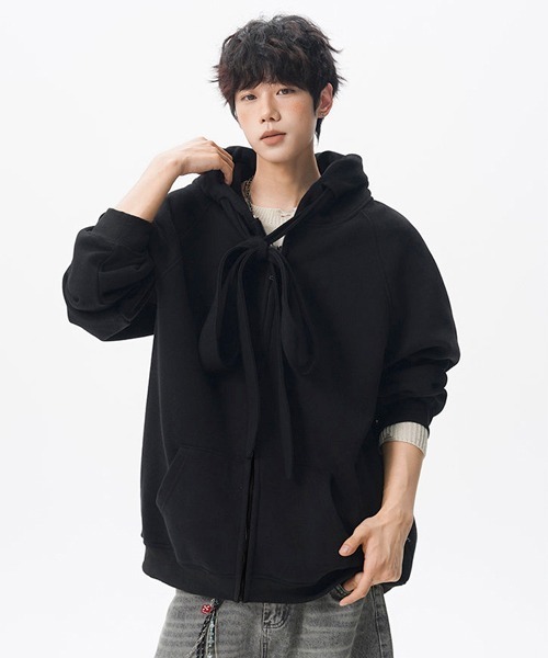 CONP Knot-fastening Sweater リボンパーカー NEOS（KOKUYO） パーカー 「neos」ユニセックス ビック ドローコード