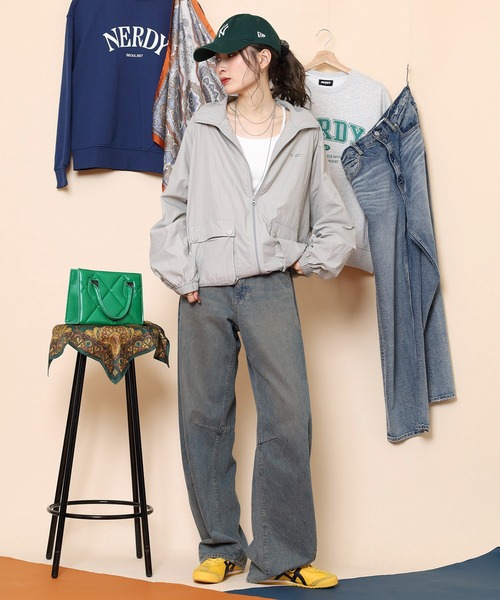 「NERDY」 ナイロンブルゾン S パープル メンズ_画像9