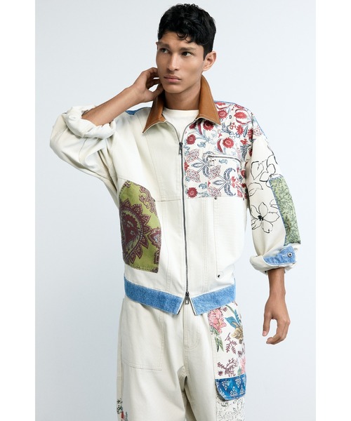新品未使用 Desigual デシグアル ブルゾン ビーズ刺繍 レース シアー Desigual（デシグアル） tシャツ 「Desigual x Tyler McGillivary」花
