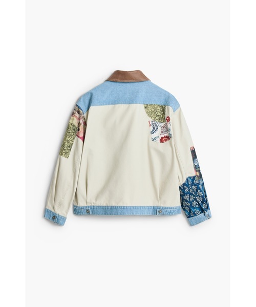 新品未使用 Desigual デシグアル ブルゾン ビーズ刺繍 レース シアー Desigual（デシグアル） ブルゾン アウター パッチワーク ジップアップ