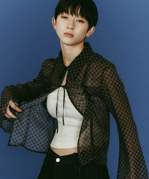 Knuth Marf（クヌースマーフ） sheer collared blouse レディース