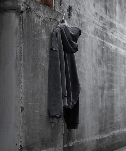 「RUUBON」 ジップアップパーカー S チャコールグレー メンズ_画像8