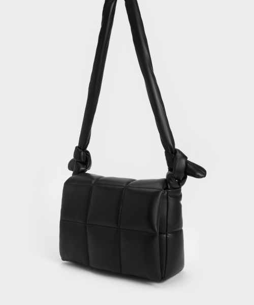 「CHARLES \u0026 KEITH」 ショルダーバッグ L ダークブラック レディースの画像