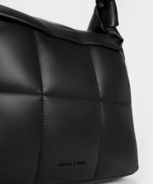 「CHARLES \u0026 KEITH」 ショルダーバッグ L ダークブラック レディースの画像
