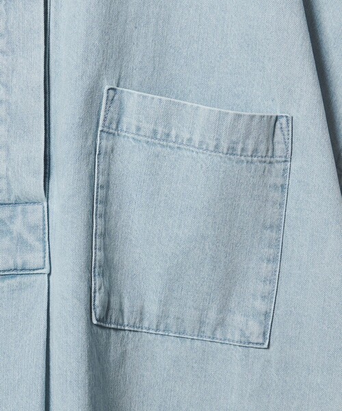 conte ブラウス シャツ 「conte」デニム スキッパーシャツ レディース