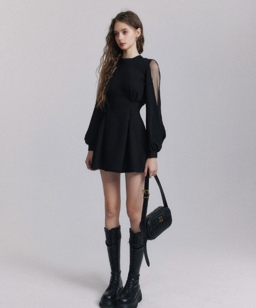 「DALLA」 長袖ワンピース MEDIUM グレー レディースの画像