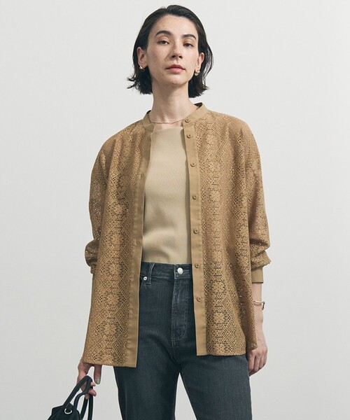 「UNFILO」 ノースリーブニット MEDIUM ベージュ レディース_画像9